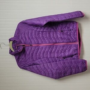 Women's primaloft purple w/pink trim lightweight jacket. Sz 10 Icepeak polyamide
